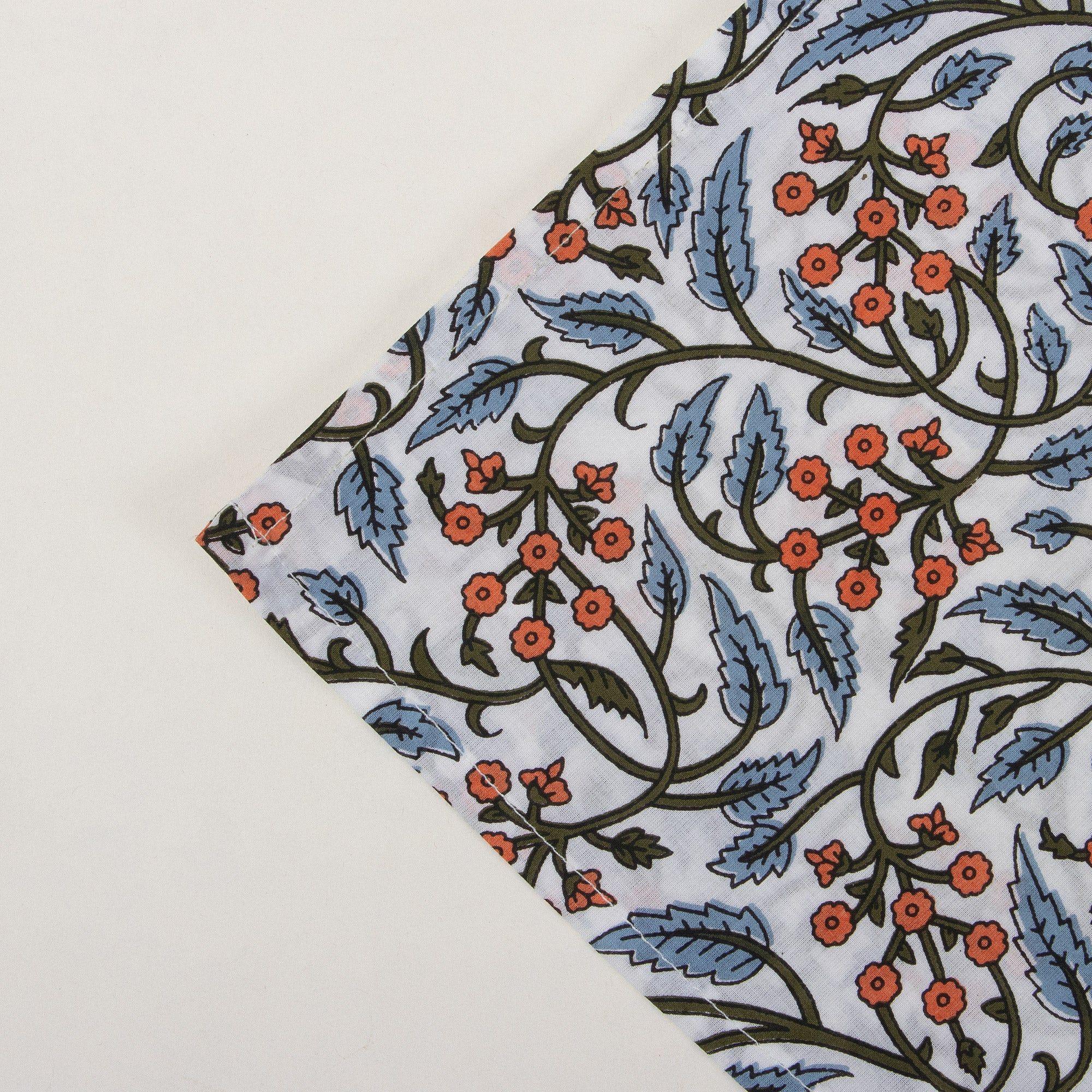 Hand Block Floral Cotton Reusable Fancy Rumal